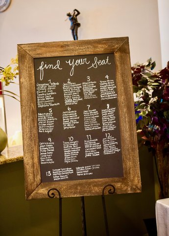 Table Seating Chart w/ Stand Table Seating Chart w/ Stand